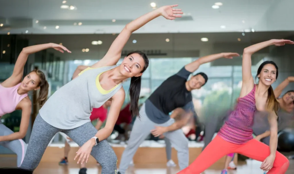 Middle-aged woman doing aerobic exercise for cardiovascular and brain health