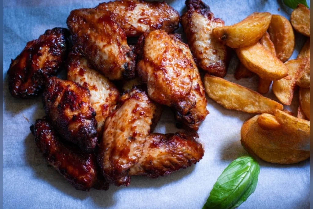 Pakistani chicken tikka grilled over charcoal and served with chutney