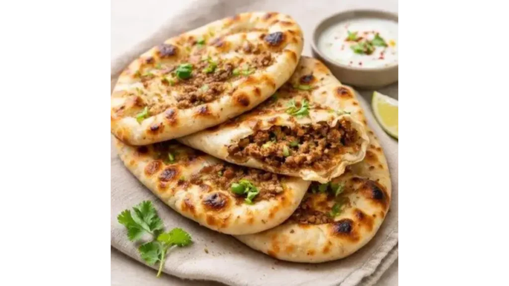 Easy Keema Naan Recipe: Homemade Stuffed Minced Meat Bread Homemade keema naan stuffed with spiced minced meat and fresh herbs.